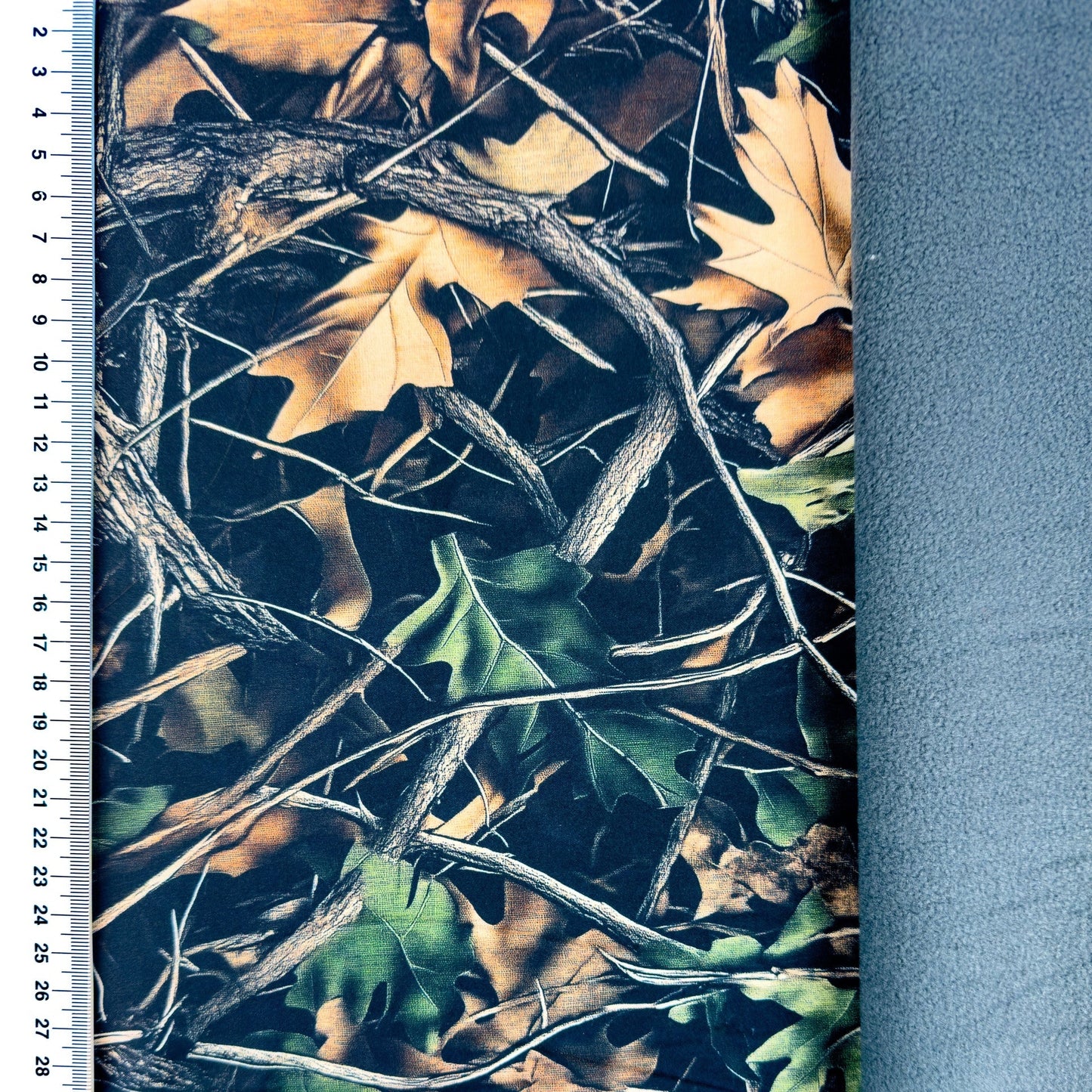 Image with Softshell fabric - leaves and branches 310 g/m² – available at Šarlotes audumi