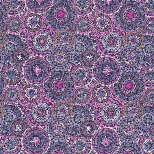 Softshell fabric - mandalas 310 g/m²