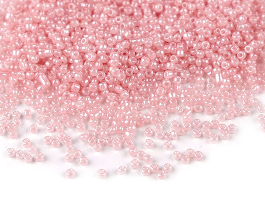 Perles de rocaille en verre 15/0 | 1,5 mm 50 g| Effet nacré|couleurs variées