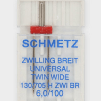 Šujmašīnu adata dubultā universālā SCHMETZ UNIVERSAL TWIN ZWI BR - Nr.6/100 (1gab.)