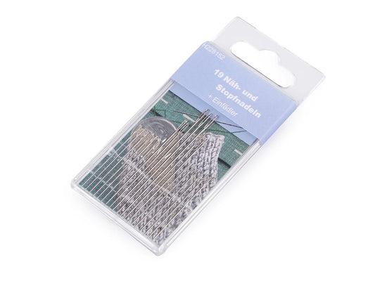 Sewing needles, sharp - 37 - 60 mm + threader