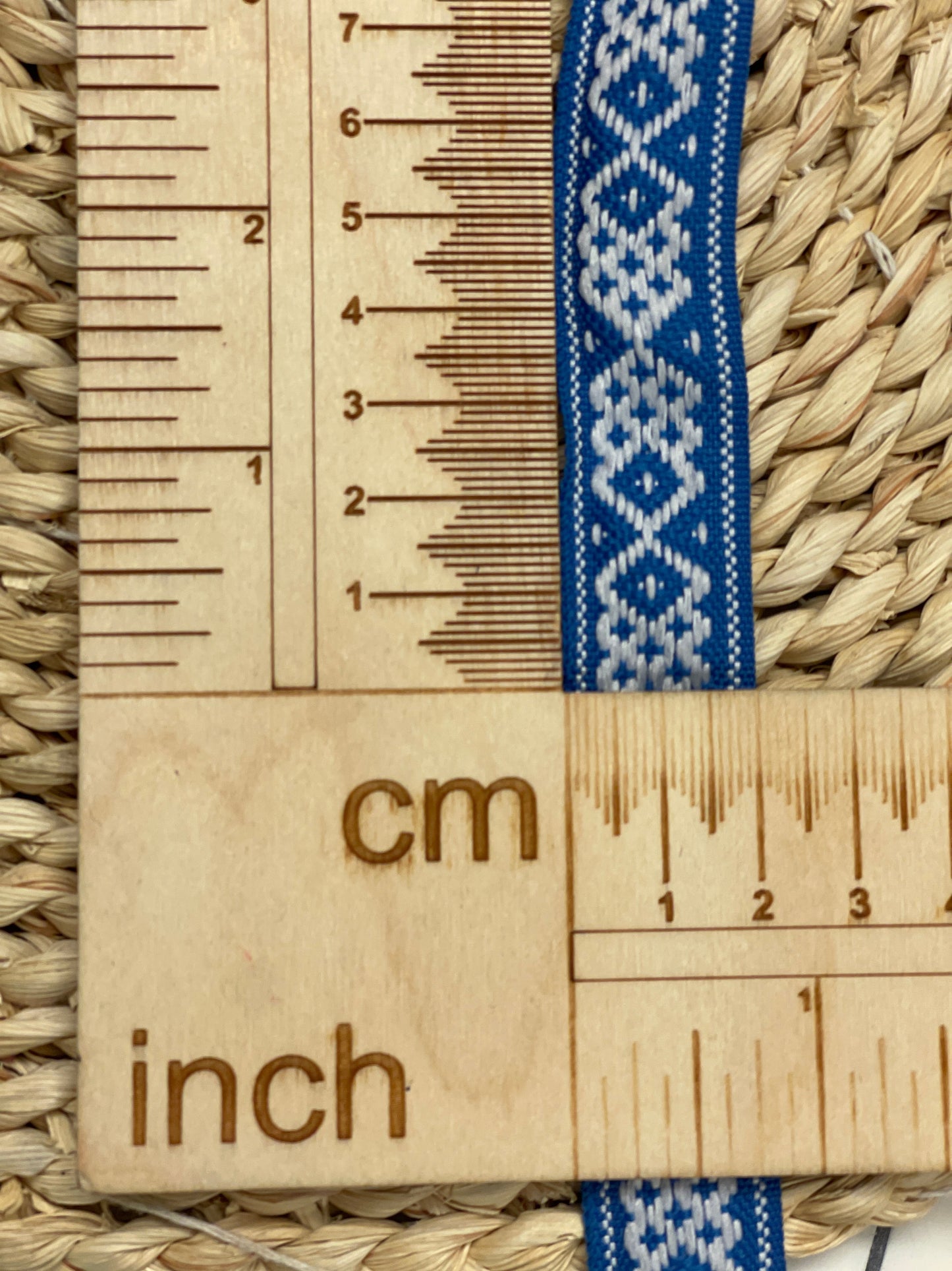 National ribbon, belt 22mm - blue with white - LV