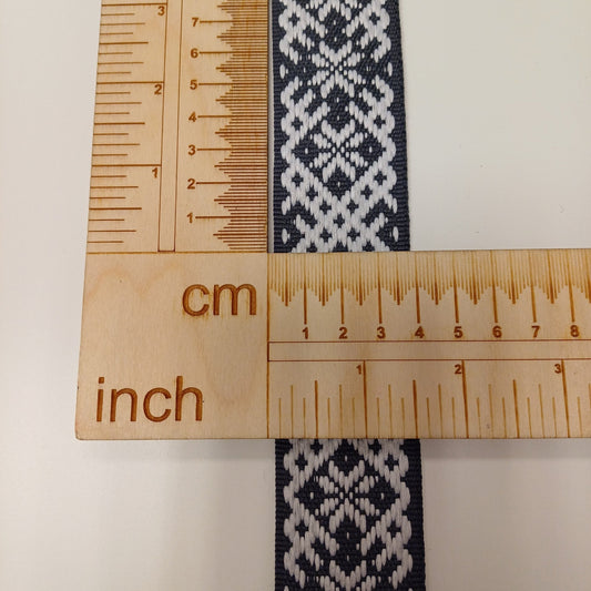 Folkloreband, 40 mm - grafitgrau - LV