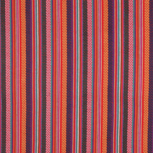 Tissu à motif traditionnel - lilas, orange et rouge 200 g/m²