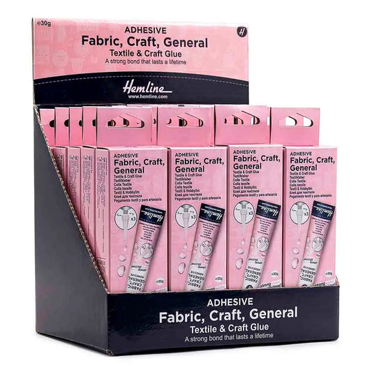 Image of Hemline textile glue (30 g) – available at Charlotte's Fabrics