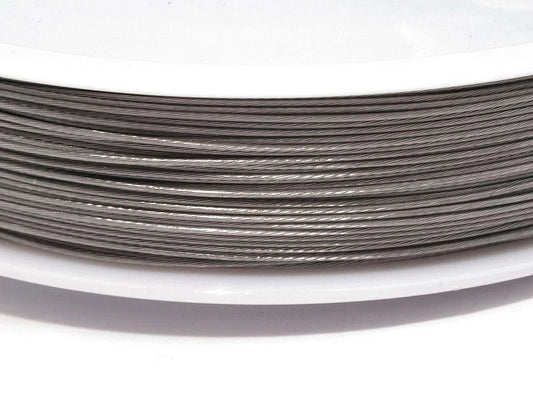 Tērauda stieplīte ar neilona pārklājumu | Ø 0,45 mm | 48–50 m | Platīna krāsa