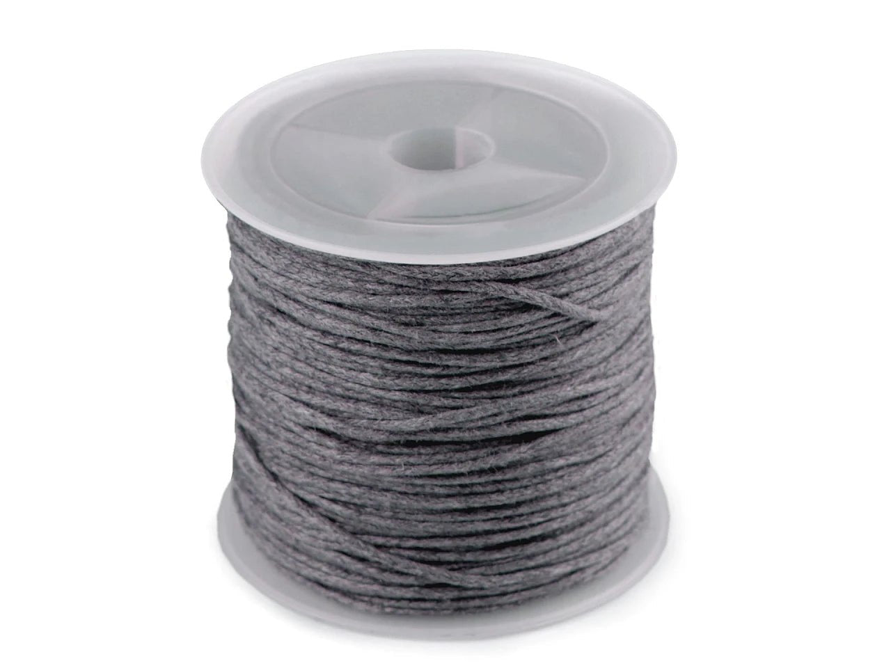 Waxed cotton cord Ø 0.8 mm - ash gray (25 m roll)