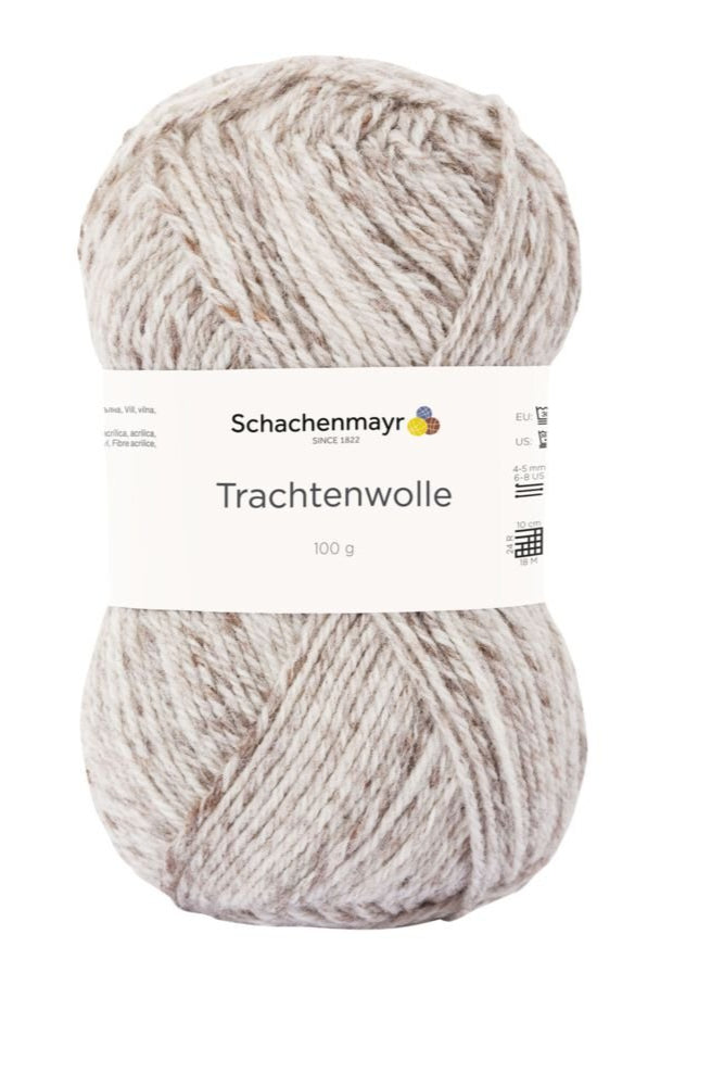 Vilns Dzija Schachenmayr Trachtenwolle 185 m 100 g- brūns melanžs #00089