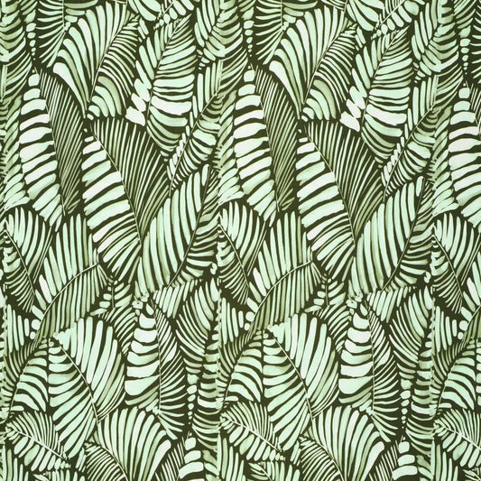 Tissu en viscose - feuilles vertes 135 g/m²