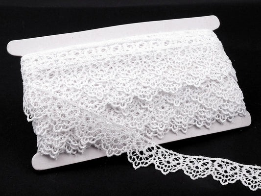 3.5 cm white viscose lace