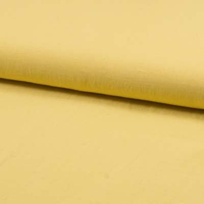 Soft yellow viscose and linen fabric – available online at Šarlotes audumi
