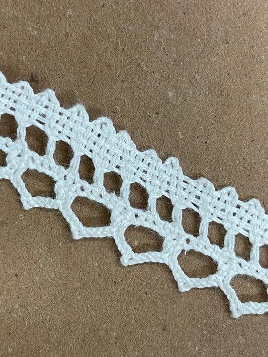 100% Cotton lace-2 cm white-LV