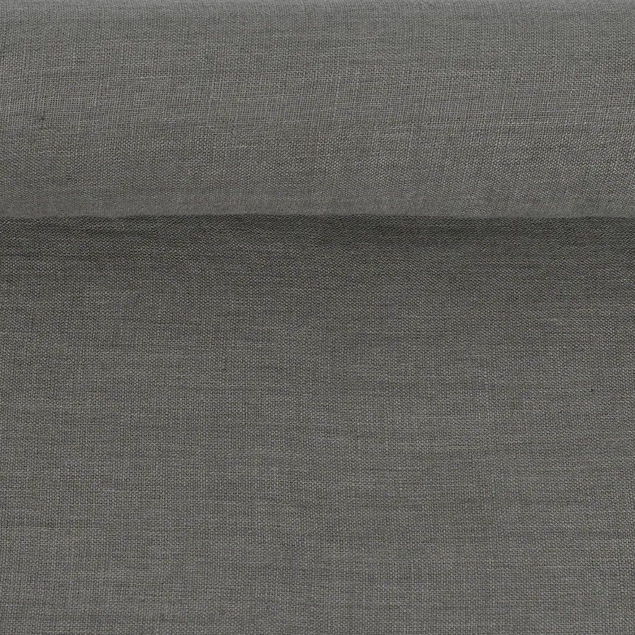 100 % weichgewaschenes Leinen, dunkelgrau, 205 g/m²