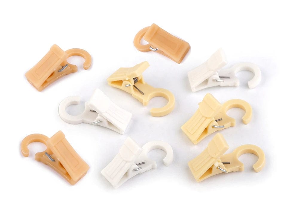 Pinces à rideaux (lot de 10) - beige