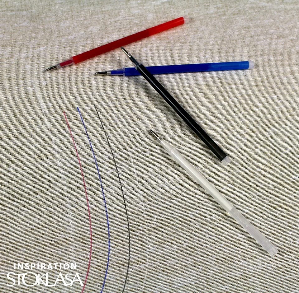Stylo de couture pour tissu à encre effaçable-noir