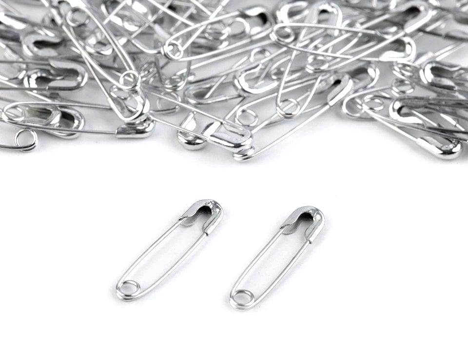 Épingles de sûreté, trombones 20 mm argentés (lot de 100)