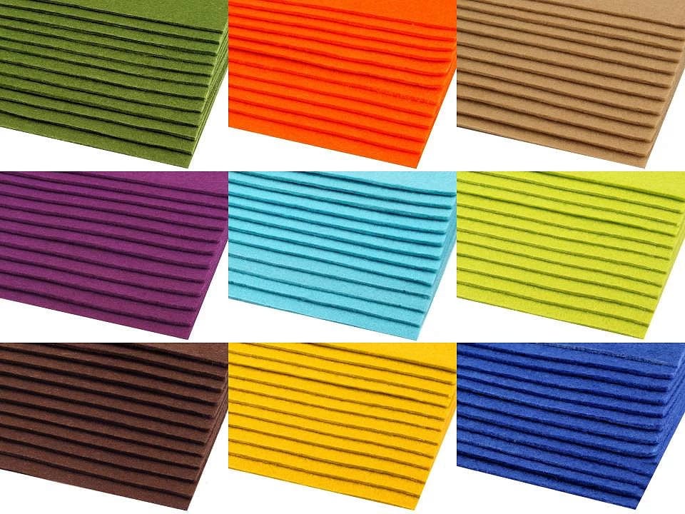 Filzplatte, 3 mm, 20x30 cm, leuchtend orange