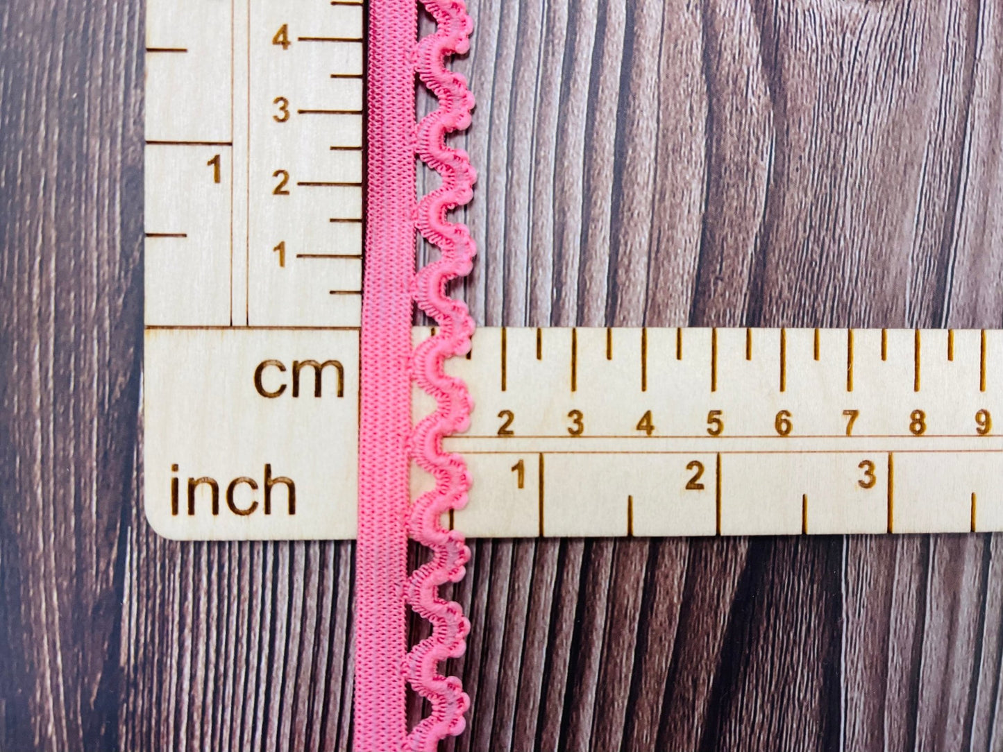 Gummiband mit Spitze - 1,6 cm Altrosa
