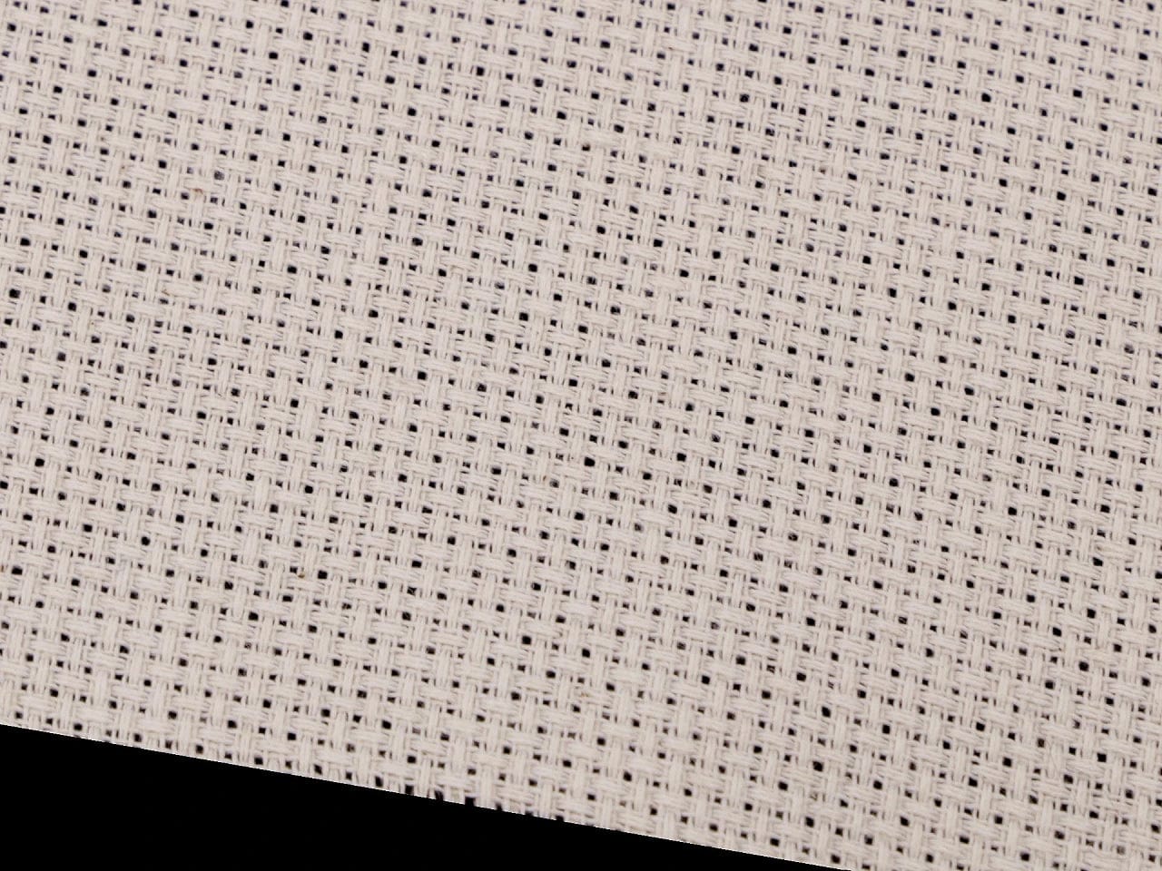 Tissu de broderie - 54 carrés/10 cm, feuille 20 cm x 30 cm, beige