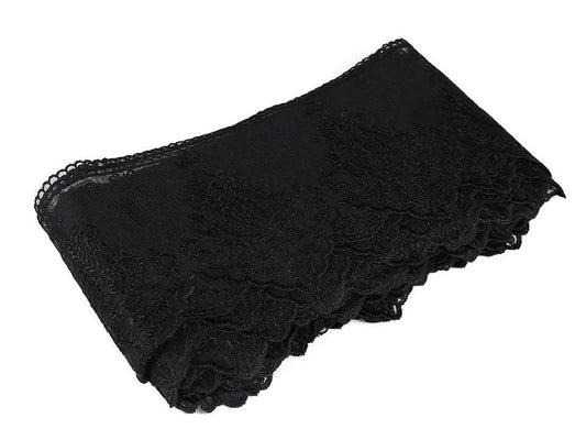 Embroidered lace - 15 cm black