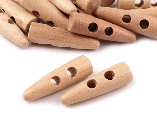 Boutons en bois 10x40 mm