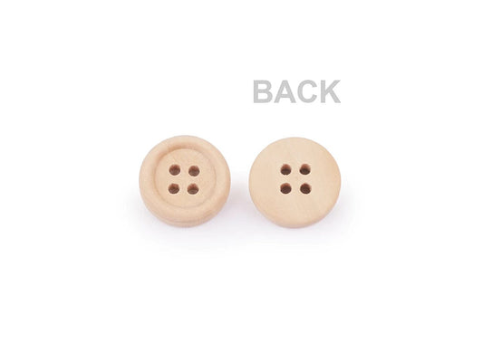 Boutons en bois 15 mm