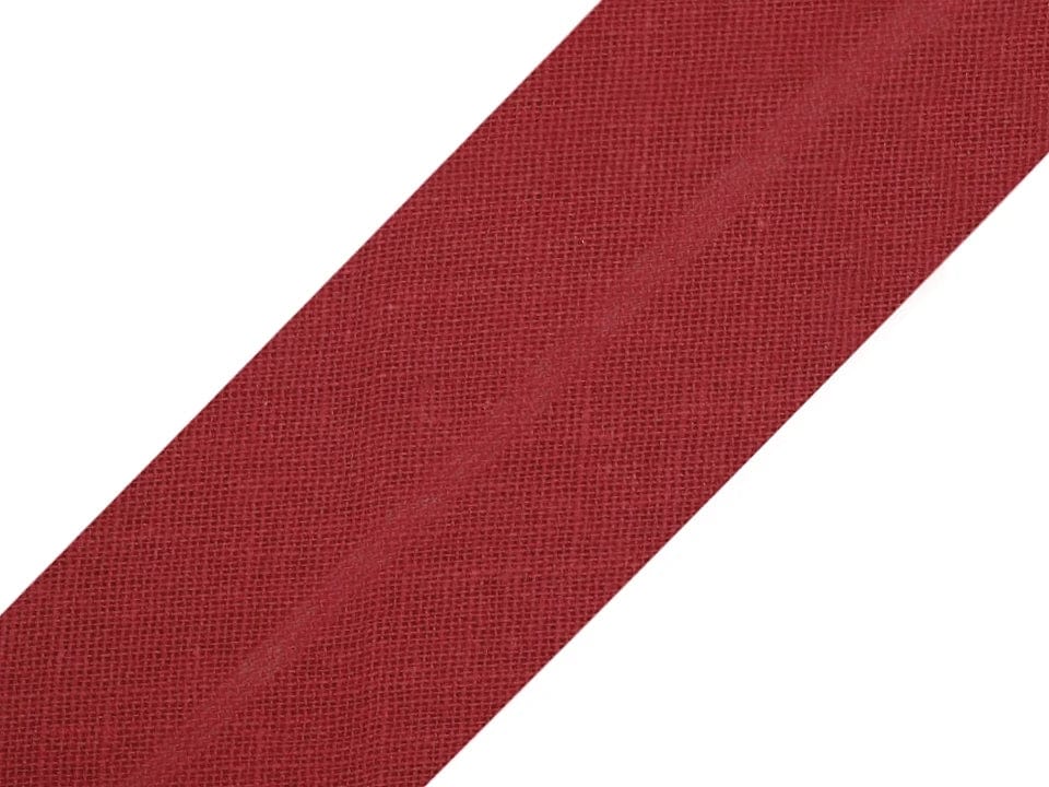 Cotton bias tape 20 mm-burgundy