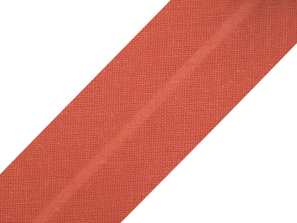 Ruban biais en coton 20 mm - terracotta