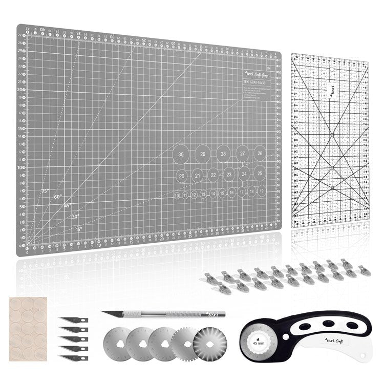 Set de planche de découpe avec accessoires 45x30 cm