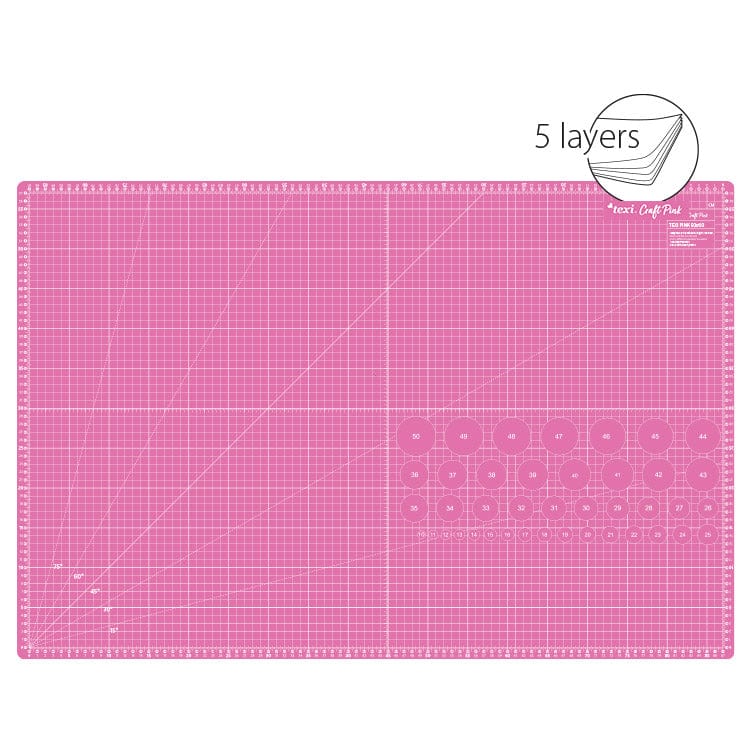 Tapis de découpe 60X90 cm-rose