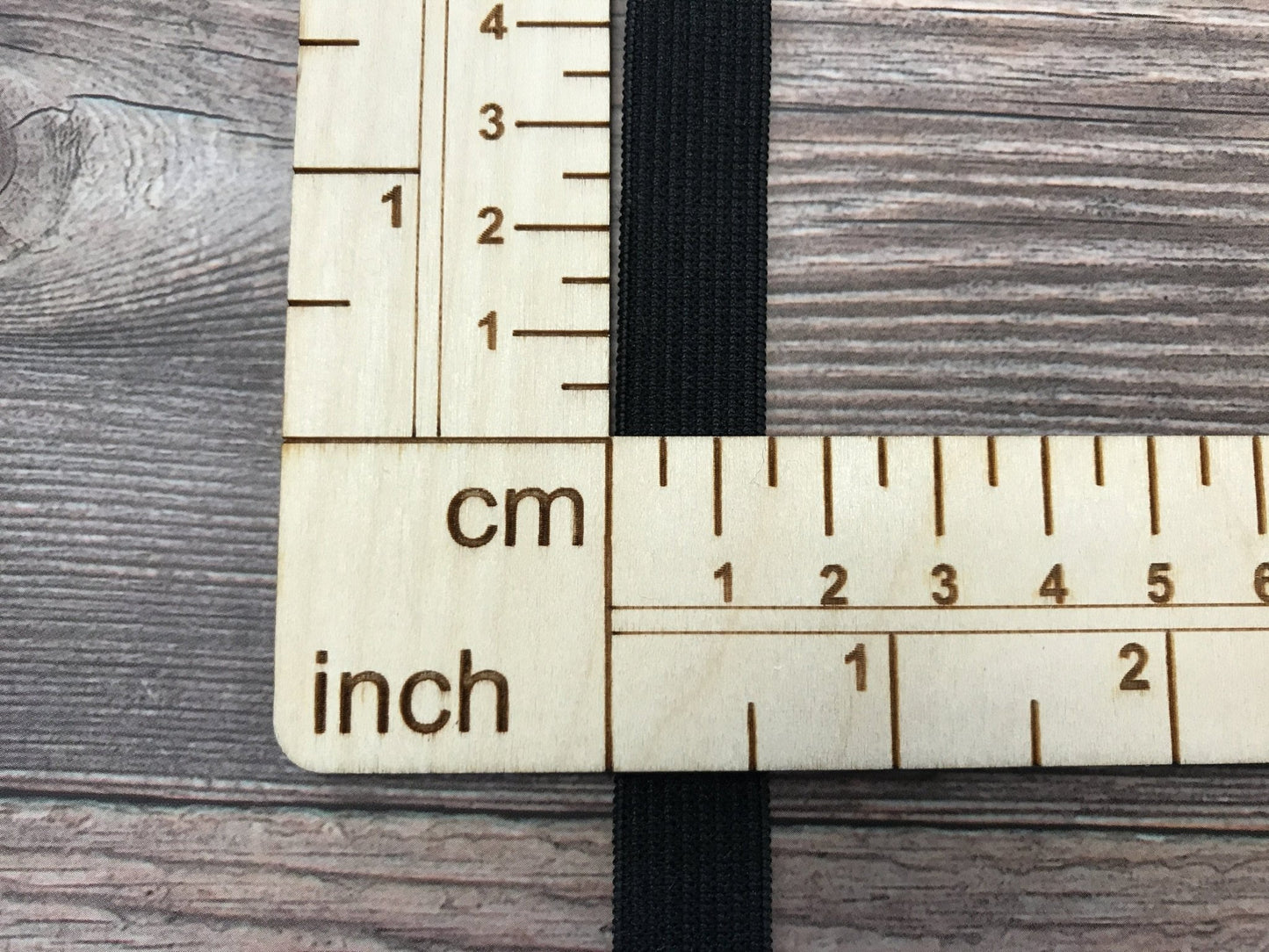 Élastique plat noir-1,5 cm