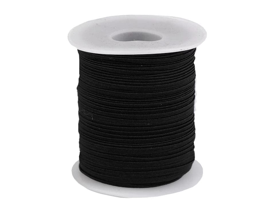 Flachgummi - 3 mm, schwarz