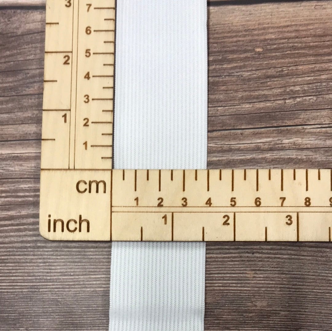 Flaches Gummiband-4 cm weiß