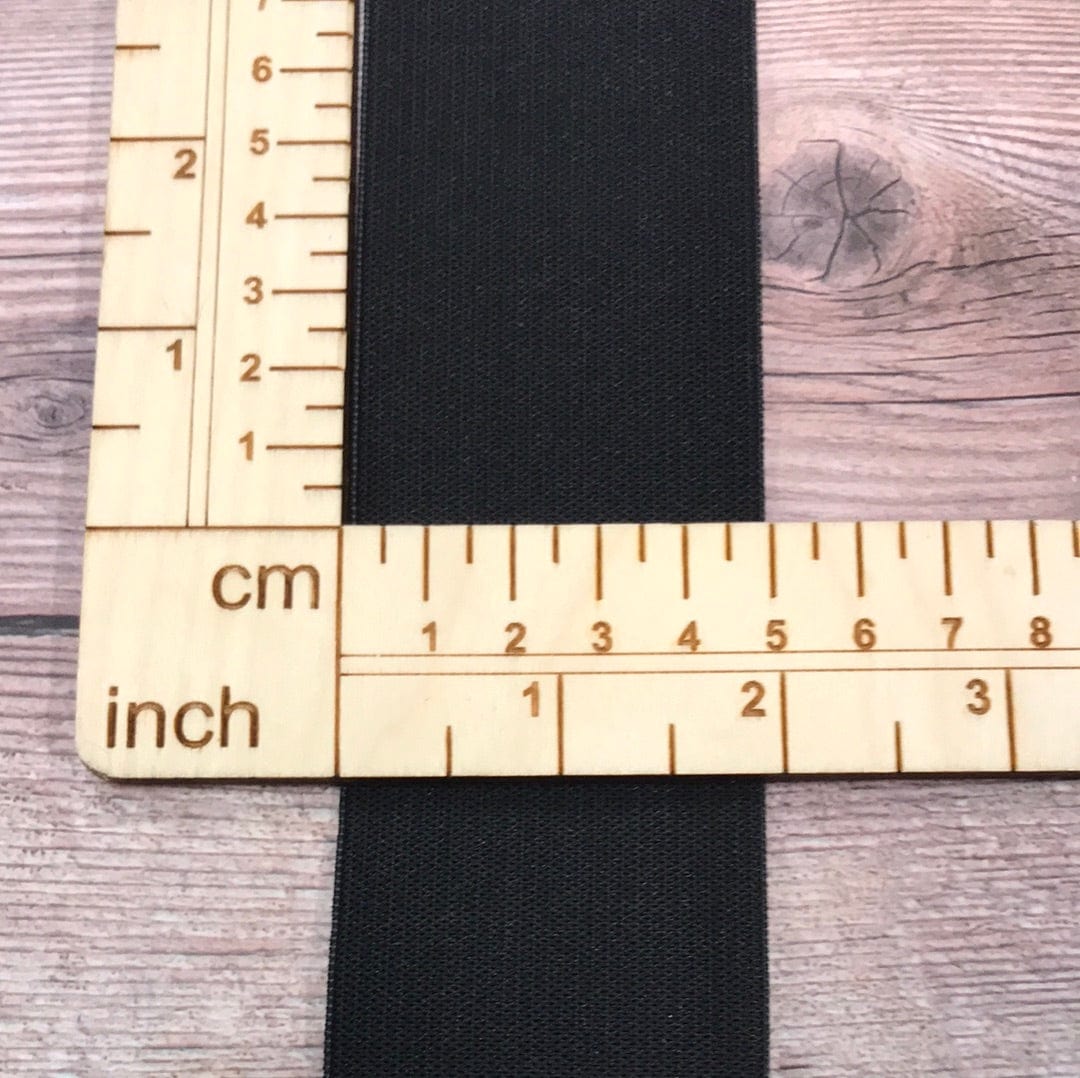 Flaches Gummiband – 5 cm, schwarz