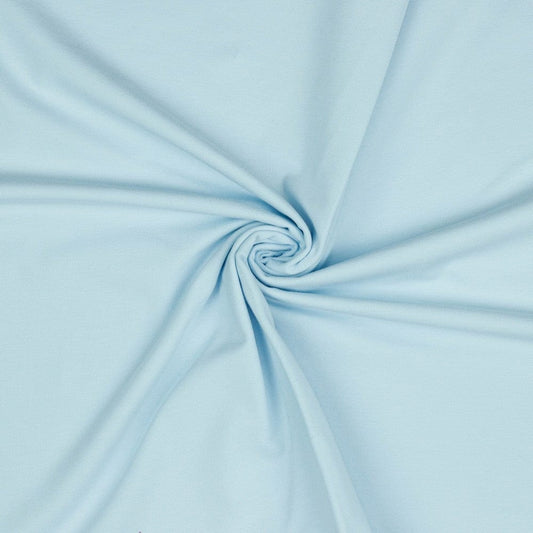 Tricot de coton fin bleu clair 215 g/m²