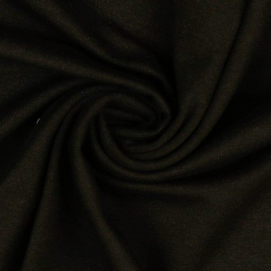 Jersey de coton fin brun chocolat 215 g/m²