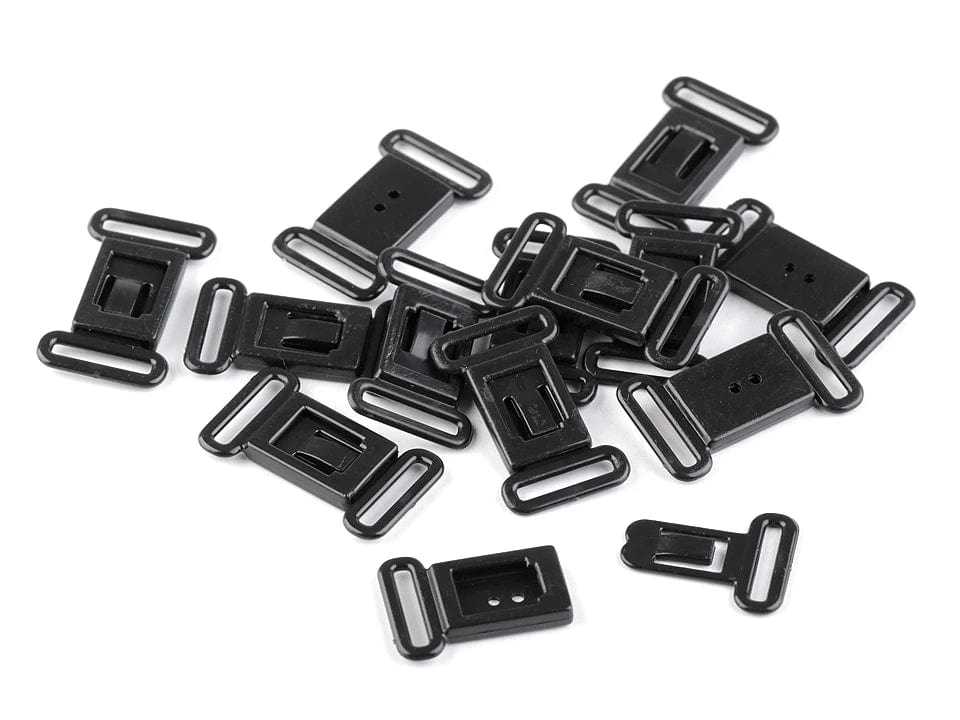 Clip de fermeture en plastique 12 mm blanc (lot de 4 pièces)