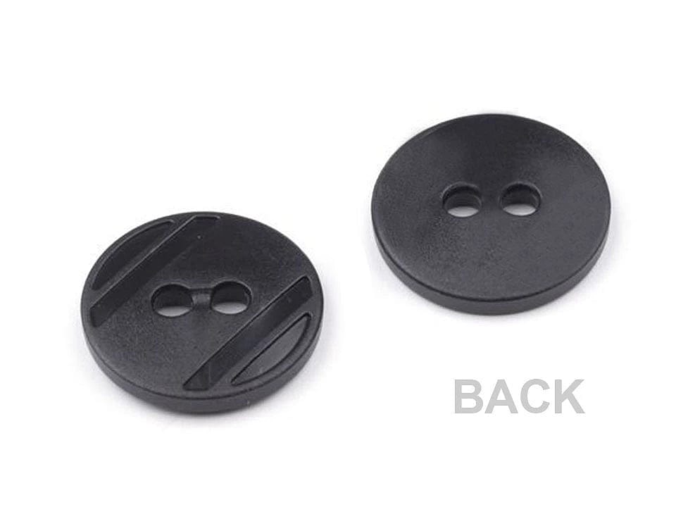 Plastic buttons 15 mm-black