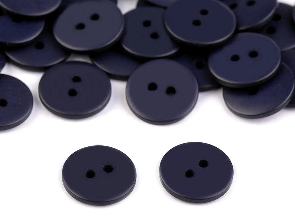 Plastic buttons 15 mm-dark blue