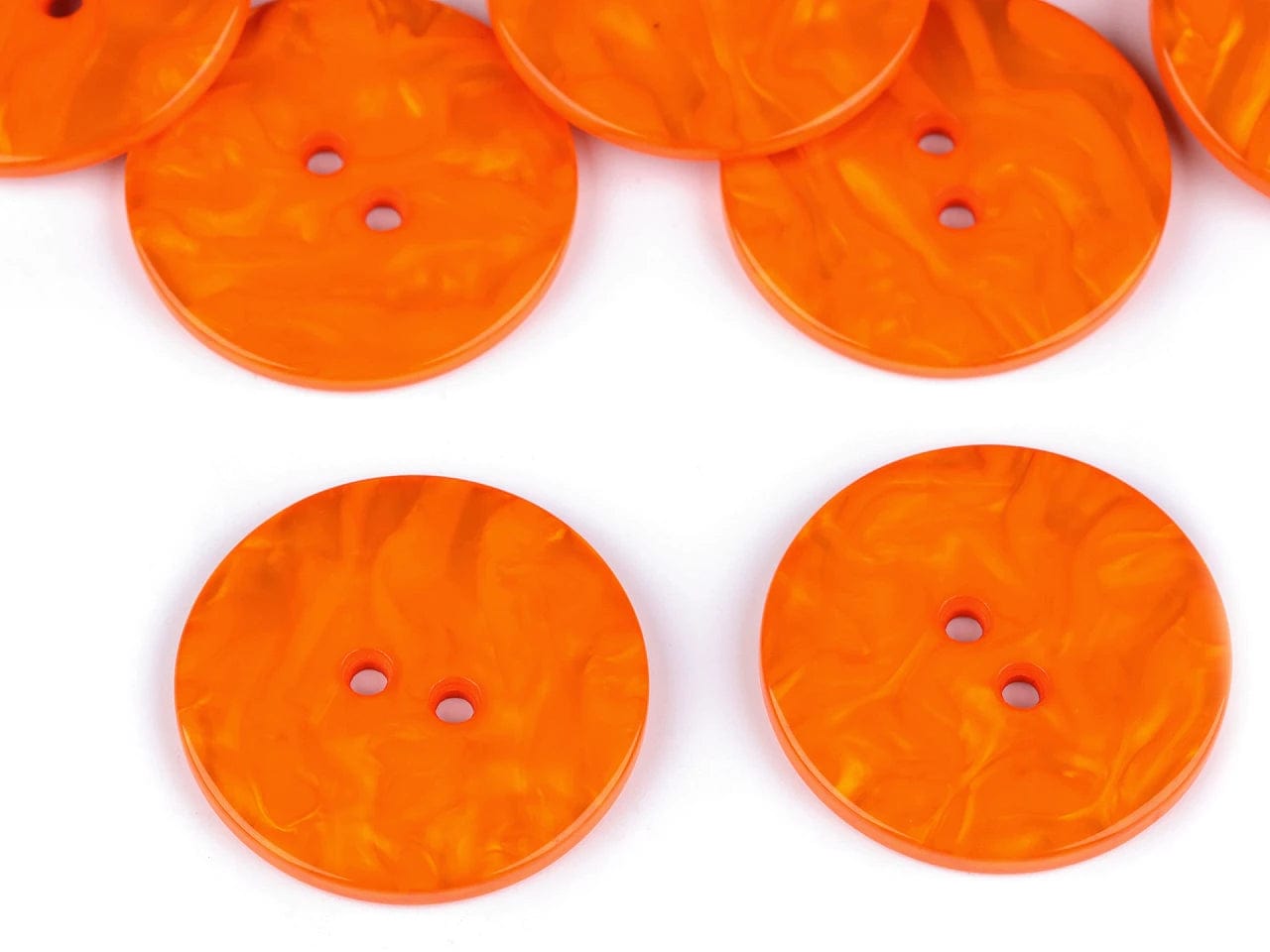 Boutons en plastique 3.5 cm orange