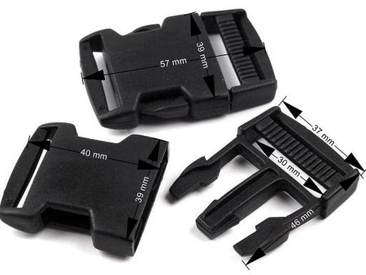 Kunststoff-Schnallenverbinder 30 mm, schwarz (5 Stk. im Pack)