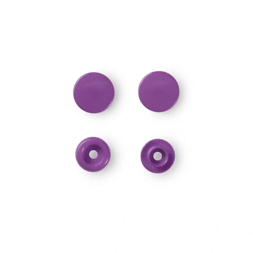 Boutons-pression PRYM Ø12.4 mm, 30 pièces, violet
