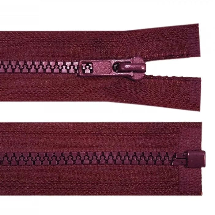 Zip ouvrable, bordeaux