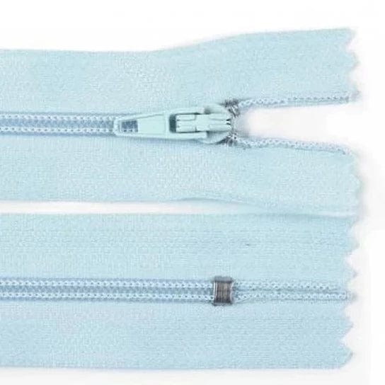 Closed zipper - light blue