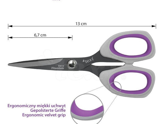Bastelschere TEXI TITANIUM Schere (13 cm)