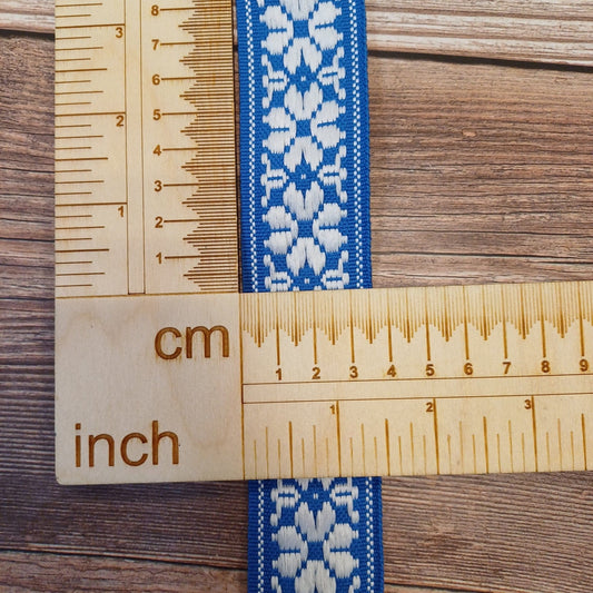 Folkloreband, Gürtel 36mm-blau-LV