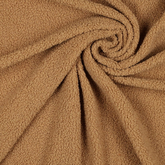 Tissu teddy marron clair 270 g/m²