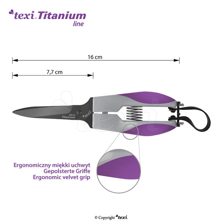 alt
Ciseaux TEXI TITANIUM CRAFT revêtus de titane pour matériaux épais (16 cm)