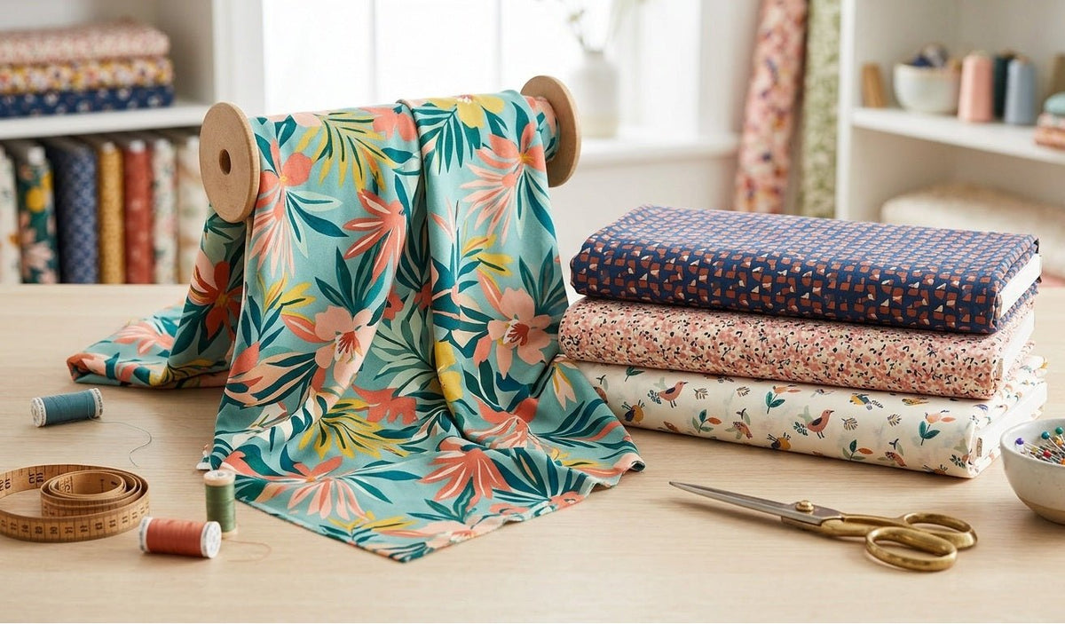 100% viscose fabric with print - Šarlotes audumi