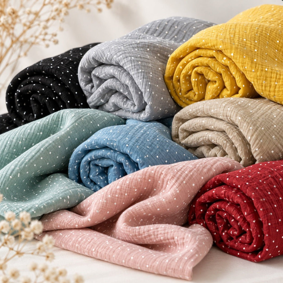 Polka Dot Muslin - Charlotte's Fabrics